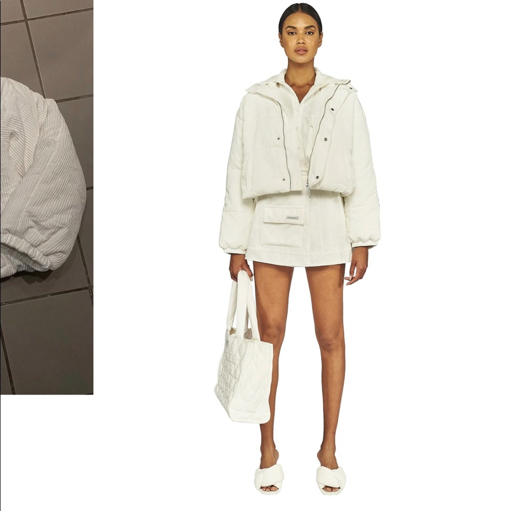 MY MUM MADE IT Recycled Corduroy Puffer Jacket Off-White